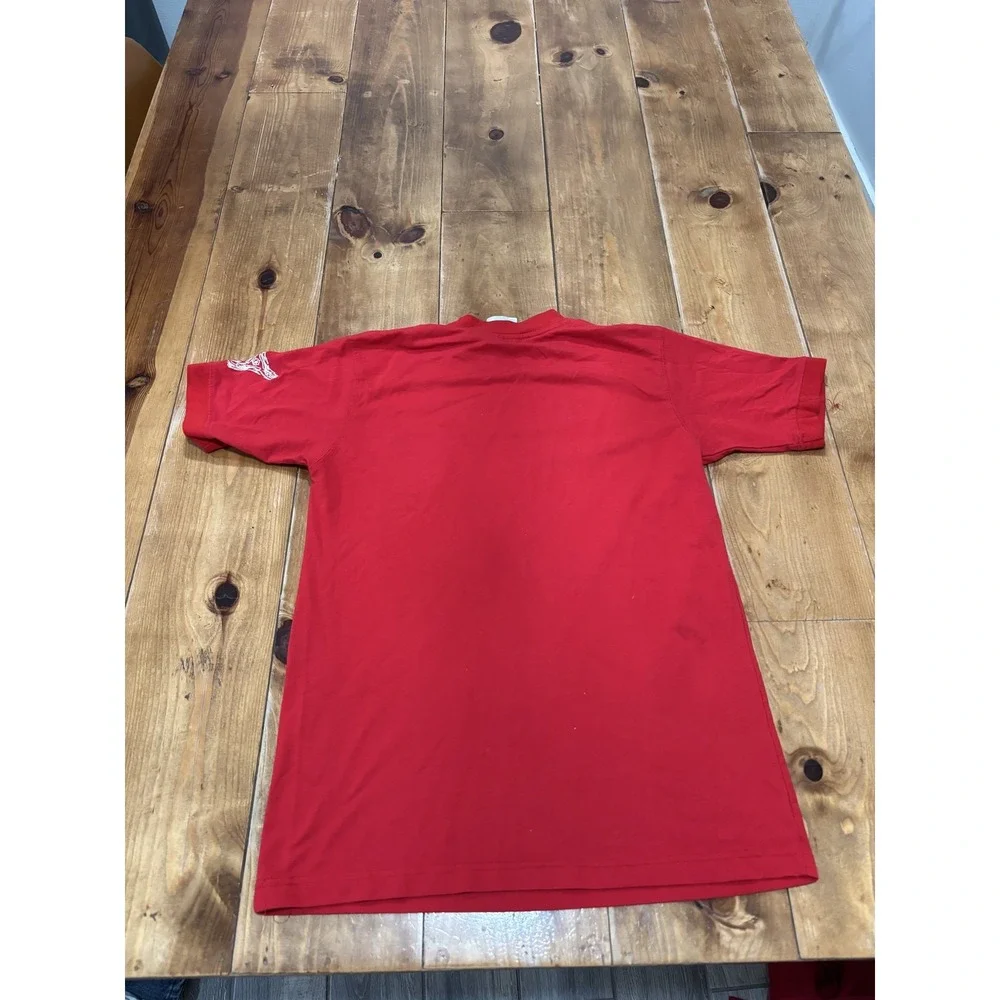 Vintage France 98 World Cup Official Licensed Red T-Shirt Small England Badge
